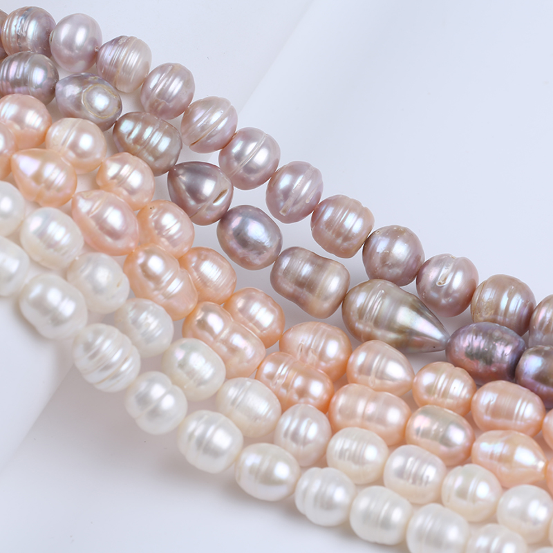 Zhuji Pearl Wholesale 12-13mm Big Size Rice Pearl for Necklace