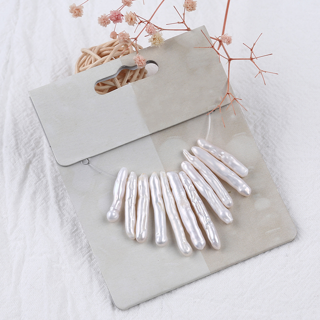 Toothpick Pearl Top-drilled Hole for DIY Making Necklace