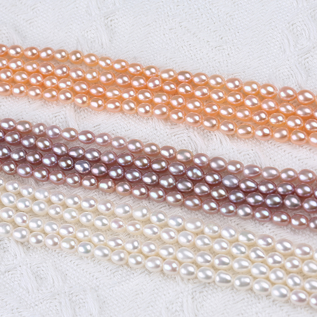 5-5.5mm High Quality Rice Pearl Strand Factory Wholesale