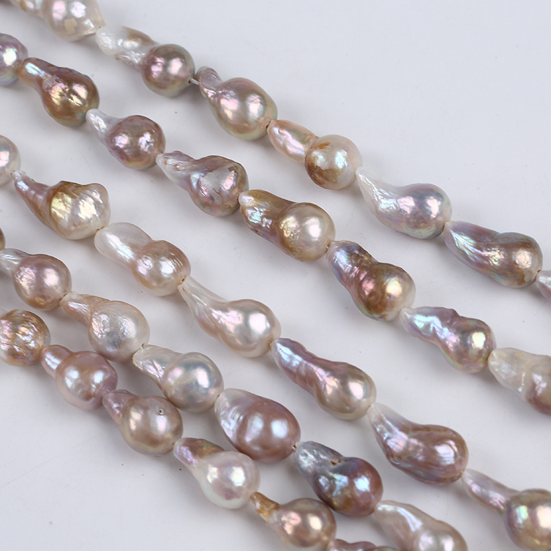 China Pearl Factory Metallic Freshwater Edison Pearl Tail Beads
