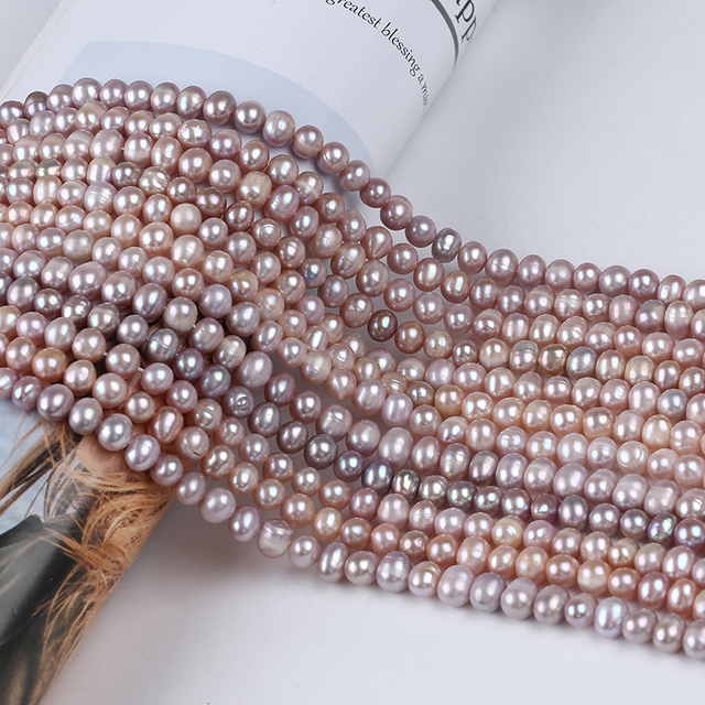 Zhuji Purple Color Freshwater Potato Pearl for DIY