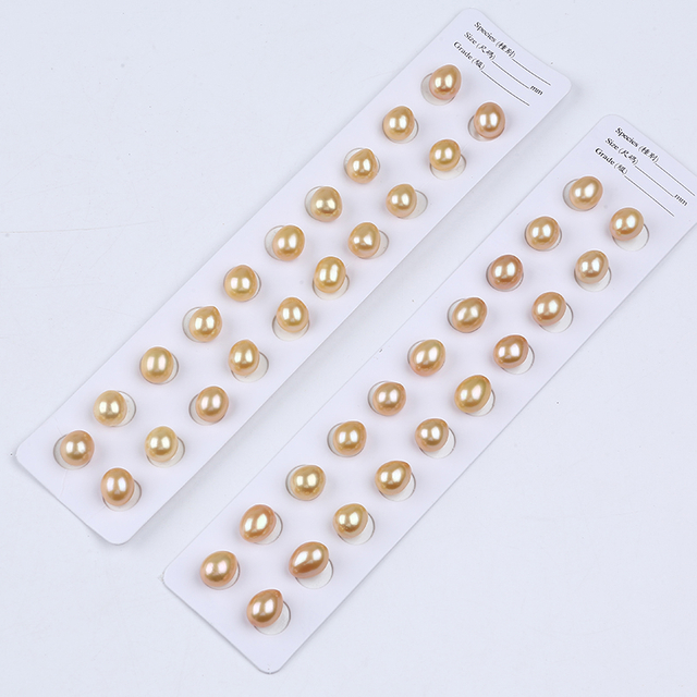 10-11mm High Quality Gold Freshwater Rice Pearl for Earrings
