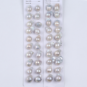 13-16mm Middle Size White Freshwater Baroque Pearl Pair for Earrings