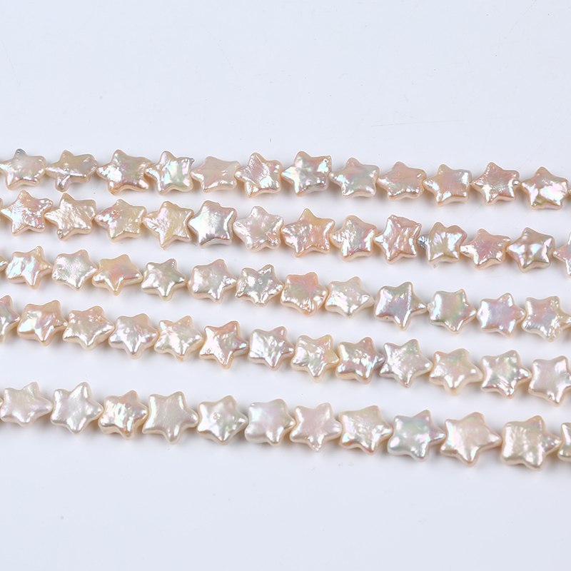 12mm Natural Five-pointed Star Pearl Strand Diy Beads