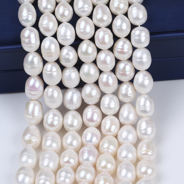 10-11mm Big Size Rice Pearl for White Drop Earrings