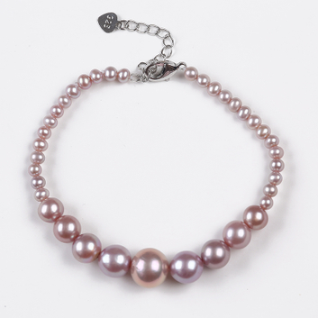 Natural Purple Color Nice Freshwater Pearl Bracelet for Little Girl
