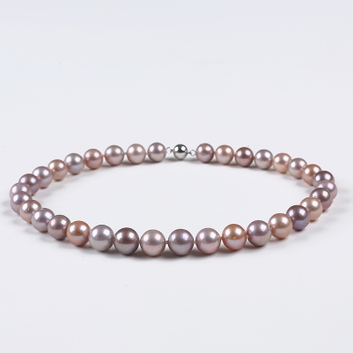 12-13mm Big Size Natural Purple Color Edison Pearl Necklace for Anniversary