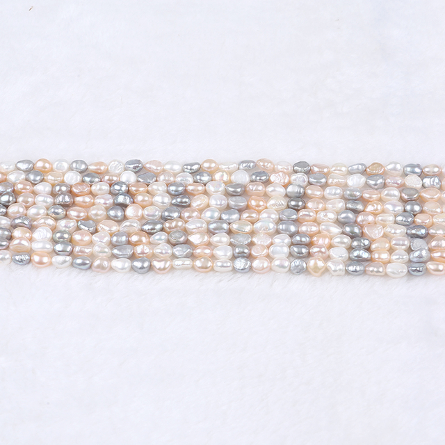 New Design Fashion DIY Beads Multicolor Baorque Pearl Strand for Necklaces