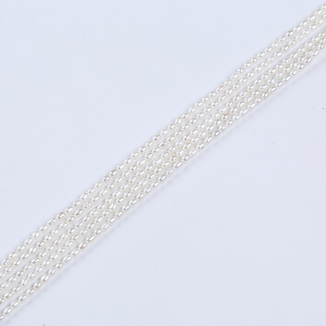 2.5-3mm White Color Rice Pearl Multi Necklaces for Choker