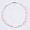 Classic Natural White Pearl Chain Necklace for Women