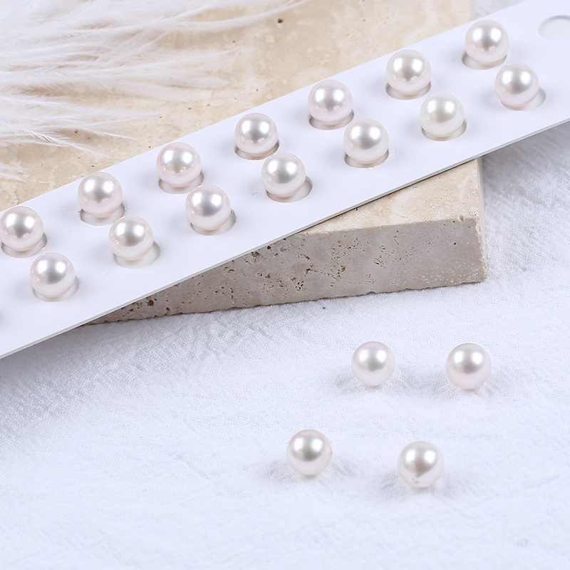 7.5-8mm Natural Akoya Sea Water Pearl Loose Bead for Earrings