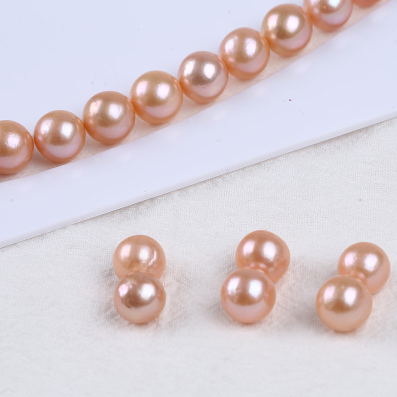 Natural Pink Color Round Shape Edison Pearl Loose Bead