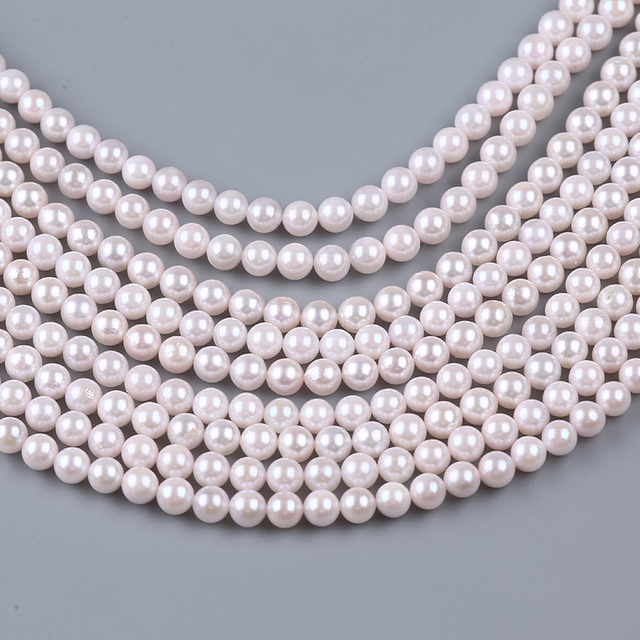 5.5-6mm Pinkish White Color Akoya Pearl Strand Factory Price