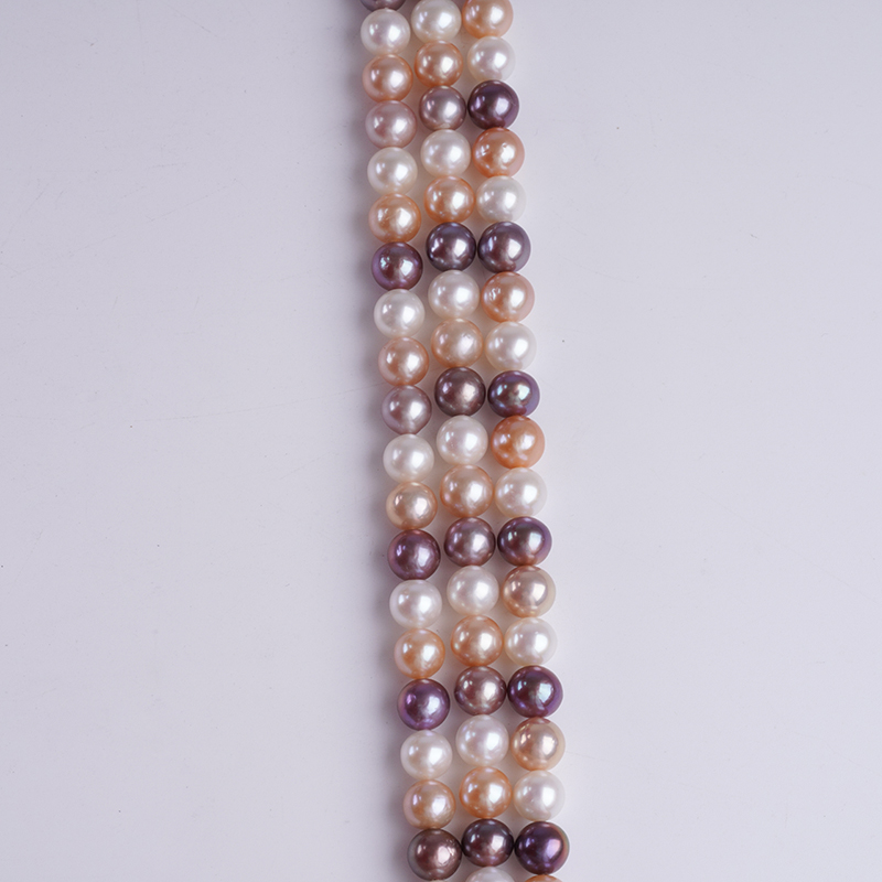 Natural Freshwater Pearl Wholesale 8-8.5 TOP Quality Round Pearl Necklace