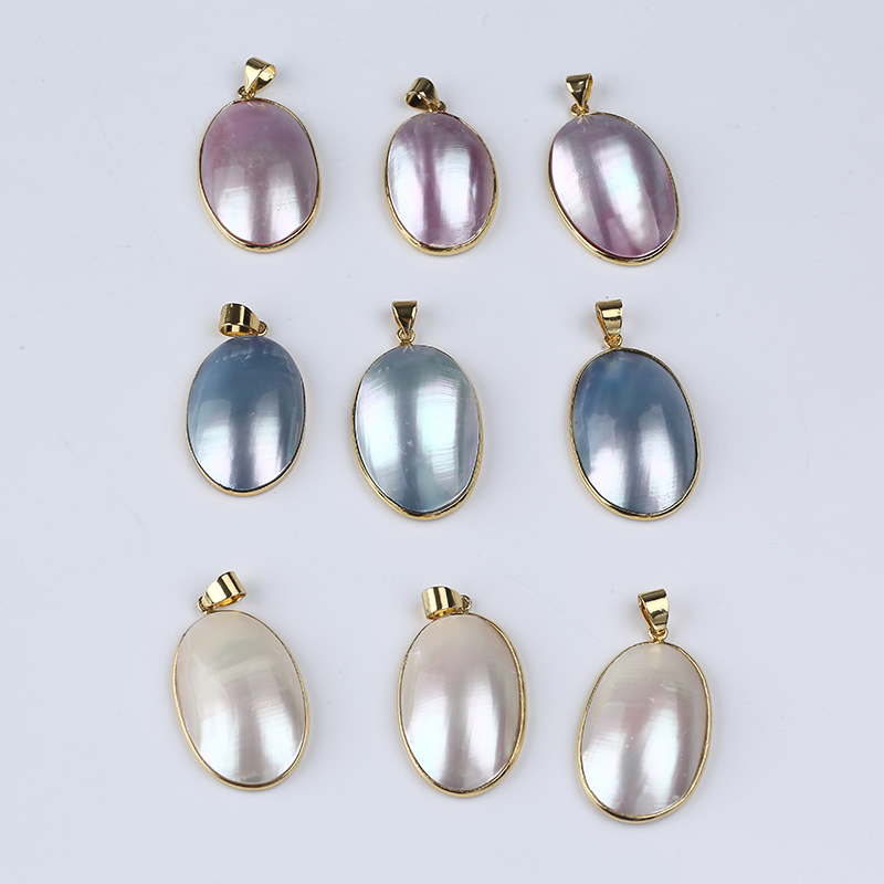 Wholesale Oval Shape Mabe Pearl Pendant for Women