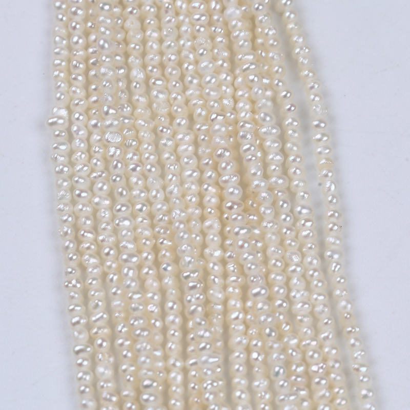 1.8-2.mm Tiny Size Potato Pearl Strand for Multi Necklaces