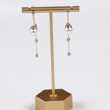 Natural Freshwater Pearl Elegant Long Earring for Party