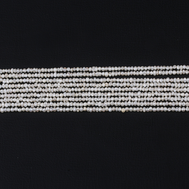 2.5-2.8mm Tiny Freshwater Potato Pearl Strand for Triple Necklaces