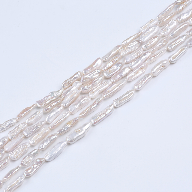 Hot Selling Irregular Shape Straight Drilled Biwa Pearl for Jewelry 