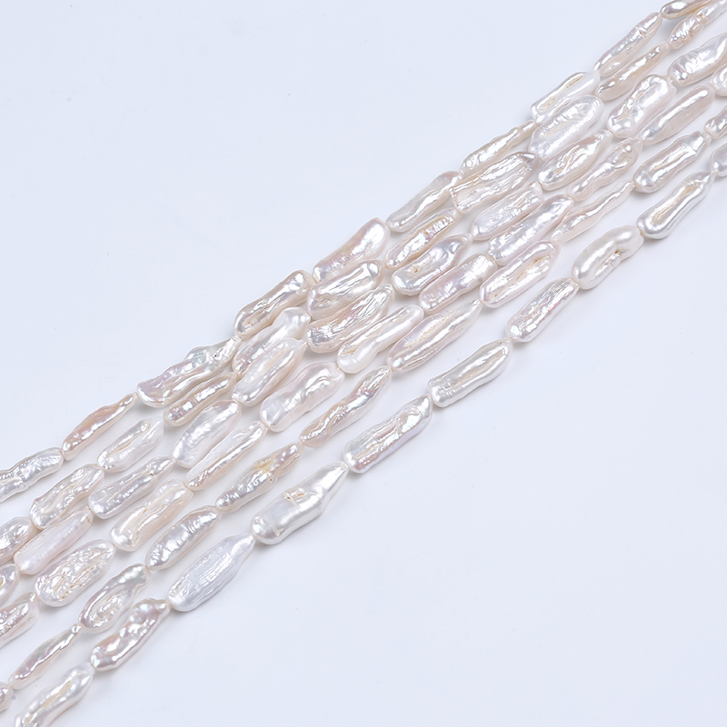 Hot Selling Irregular Shape Straight Drilled Biwa Pearl for Jewelry 