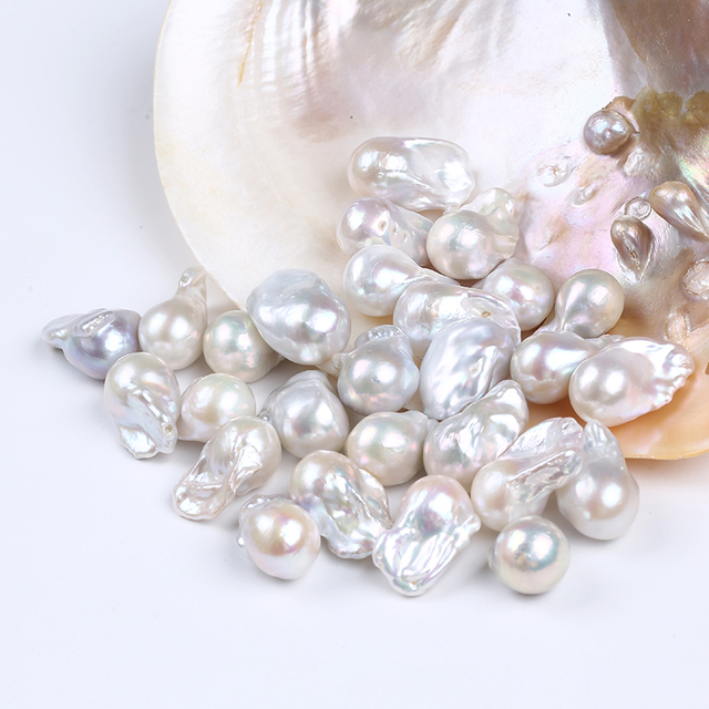 Rare Spark Shape Pearl White Color Baroque Pearl Loose Bead