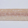 5-6mm Natural White Pink Purple Potato Pearl for Multi Necklace