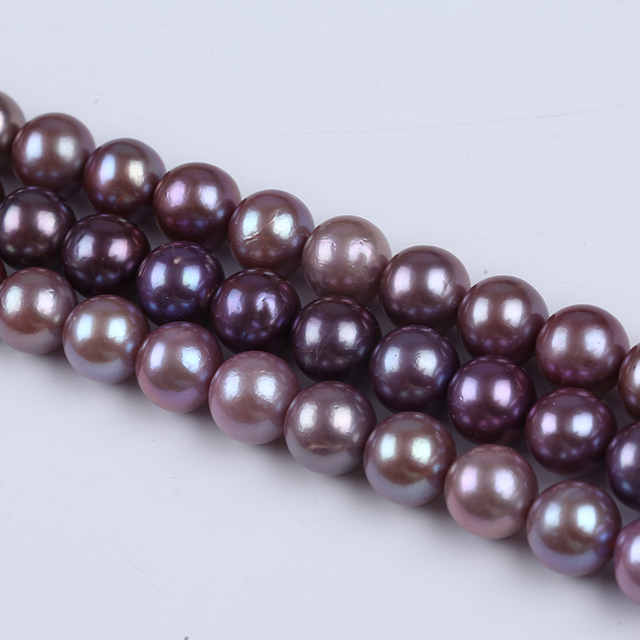 12-14mm Big Size Purple Color Edison Pearl Strand for Elegant Necklace