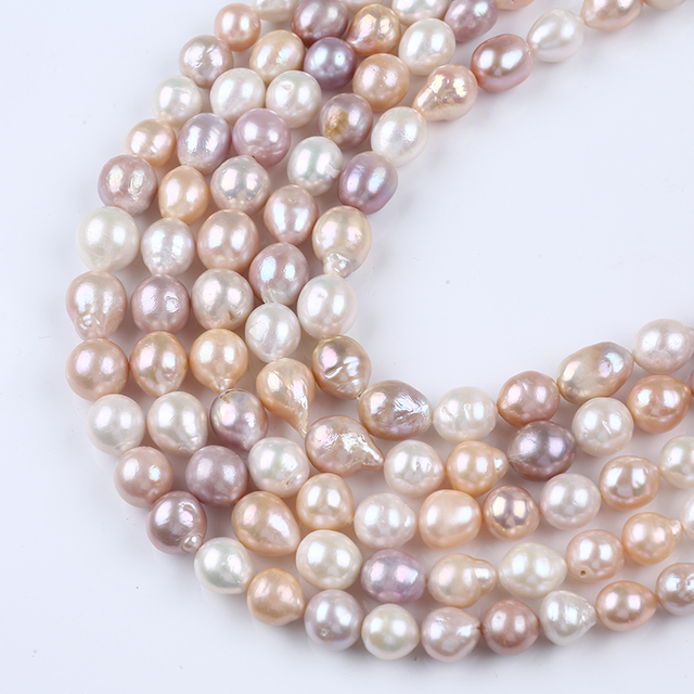 10-14mm Natural Multi Color Freshwater Edison Pearl Strand