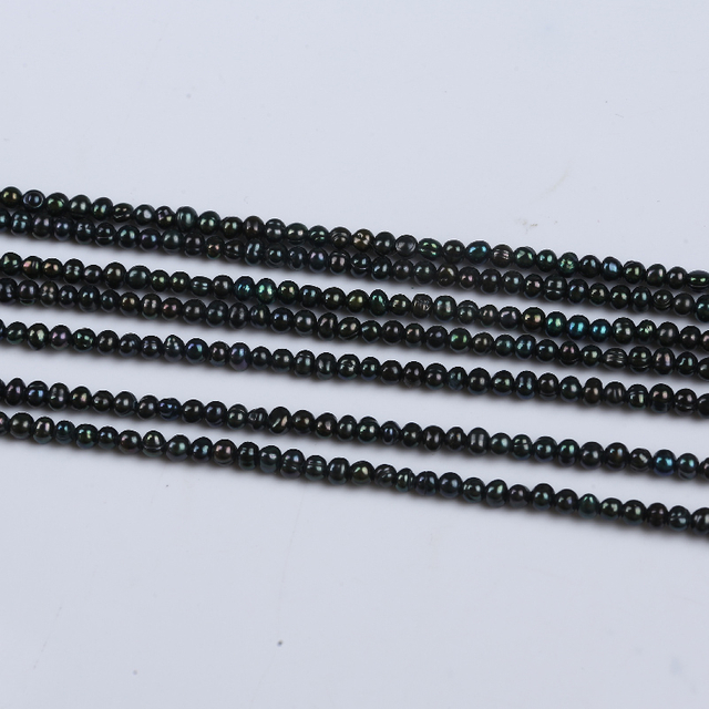 China Pearl Supply Small Size Black Freshwater Potato Pearl