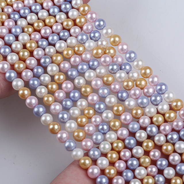 8-9mm Multi Color Freshwater Round Pearl for Jewelry Set