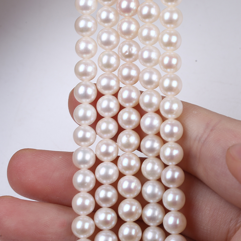 6-7mm Hot Selling Freshwater Round Pearl For Classic Necklace