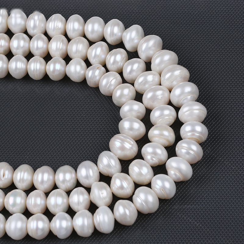 12-15mm Rare Cultured Freshwater Button Pearl Strand for Fashion Jewelry