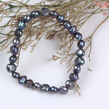7-8mm Simple Real Baroque Pearl Bracelet for Promotion Gift