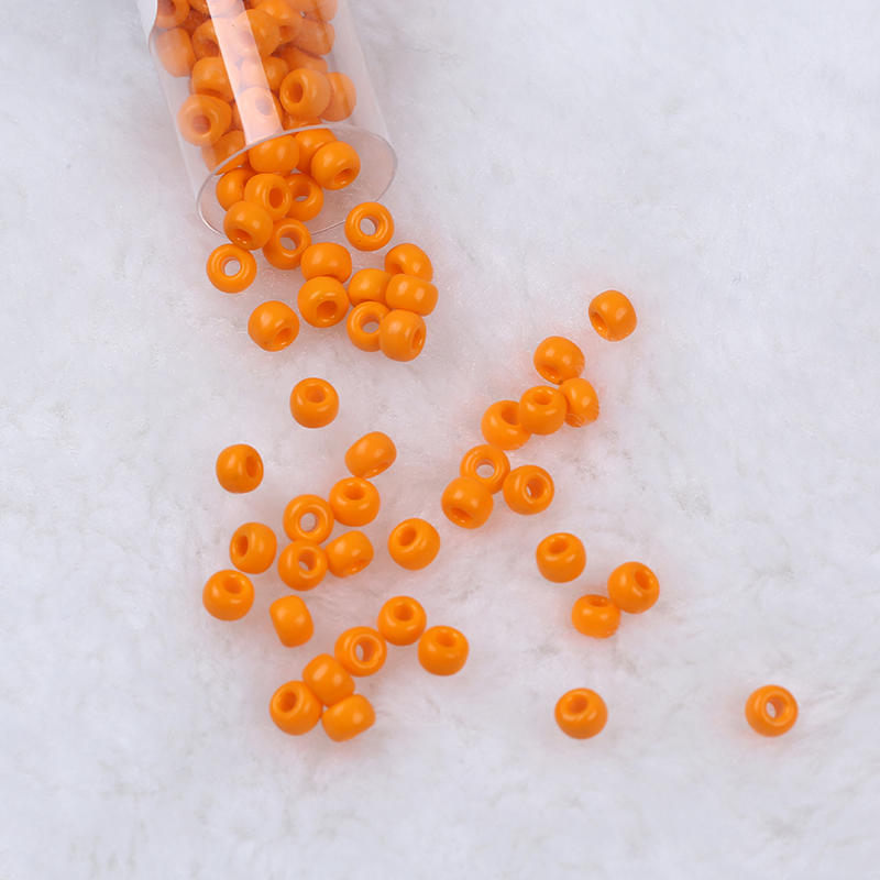 orange color seed bead