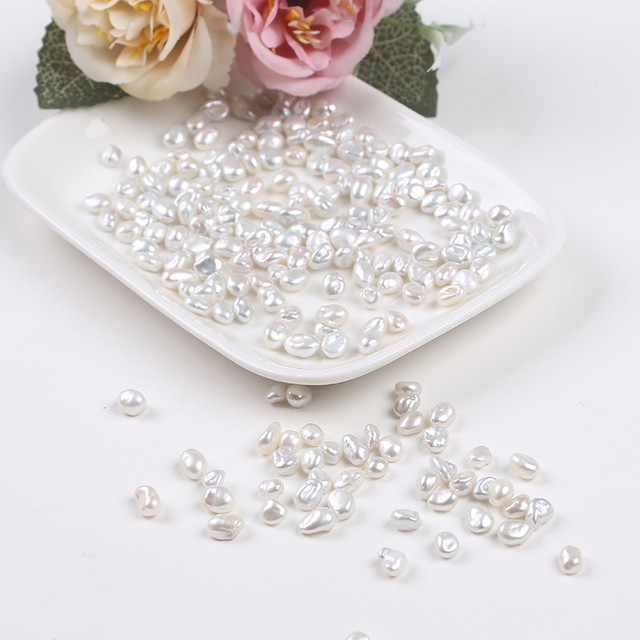 White Color Keshi Pearl Loose Freshwater Pearl for Jewelry