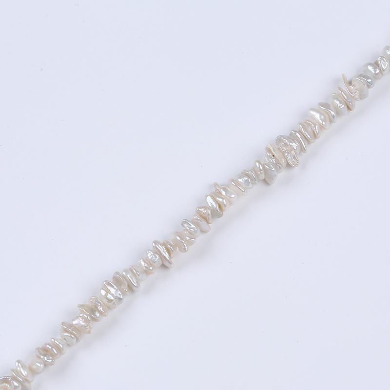 5-6mm Small Size Central Drilled Keshi Pearl Strand for Necklace 