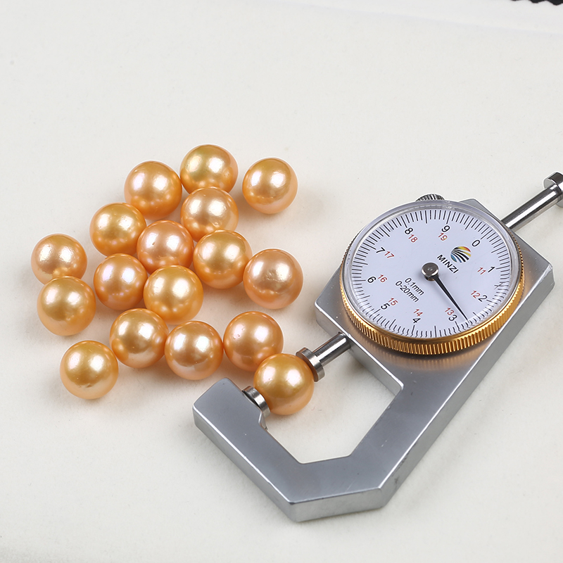 11-13mm golden color round shape edison pearl for jewelry