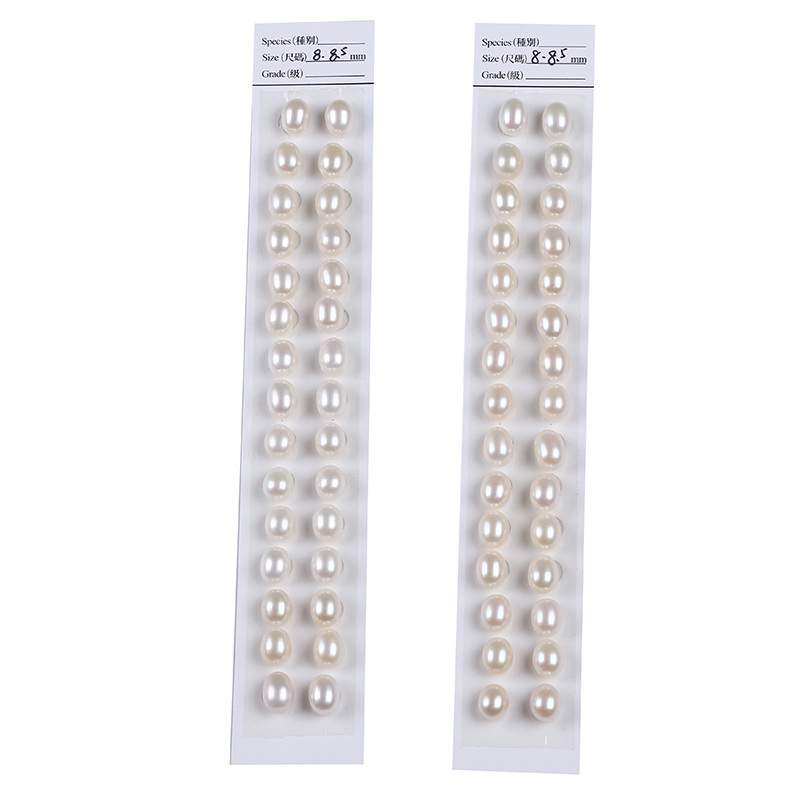 8-8.5mm Natural Cultured Rice Pearl For Drop Earrings