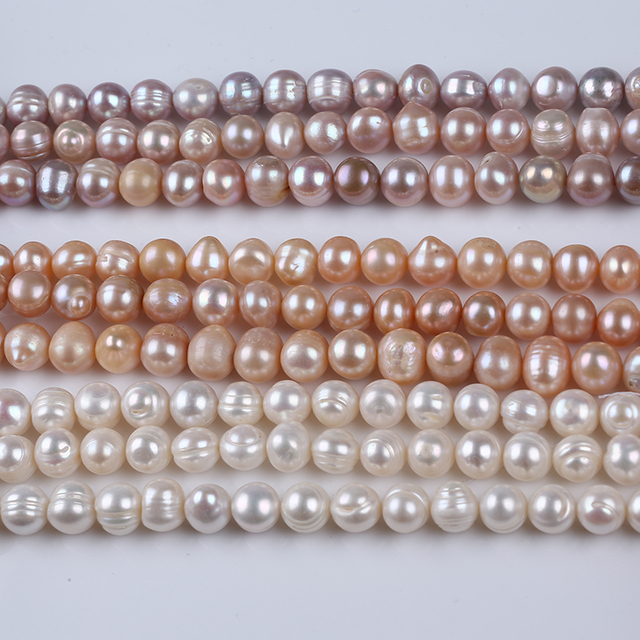 11-12mm Natural Potato Pearl Strand Real Pearl String for Making Necklace