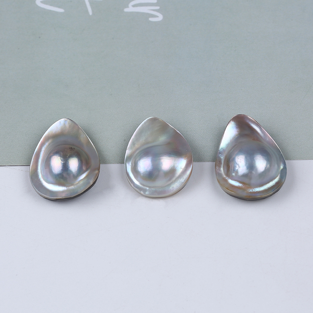 Drop Shape Natural Color Mabe Pearl for DIY