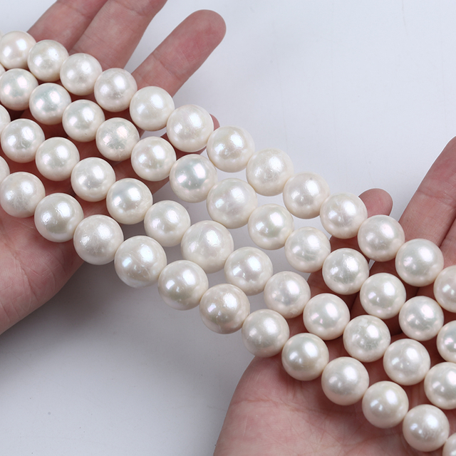 13-16mm Big Size White Color Round Edison Pearl Freshwater Pearl