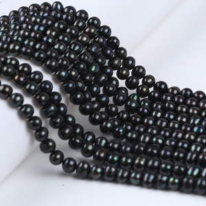 8-9mm Black Color Freshwater Potato Pearl for Necklace