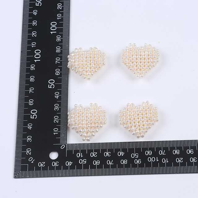 Pure Handmade Heart Shape Freshwater Pearl Jewelry Craft for Pendant