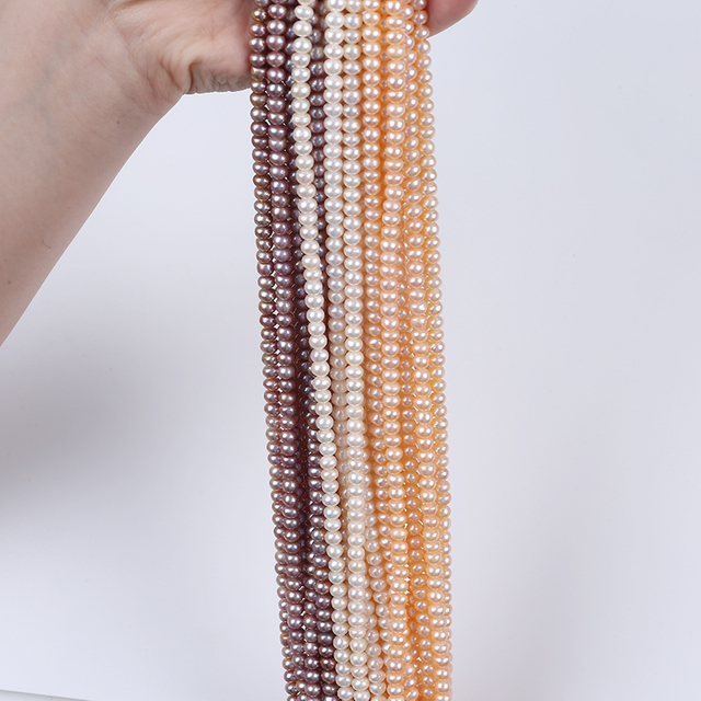 5-6mm Good Quality Natural White Pink Purple Button Pearl for DIY