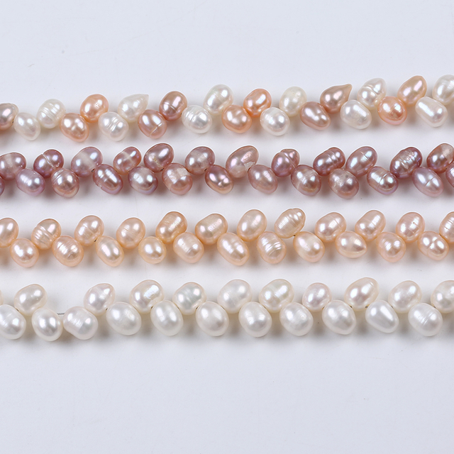 5-6mm Special Drilled Multi Color Rice Pearl for Choker