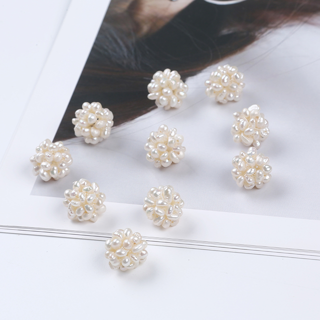 DIY Beads Handmade Freshwater Pearl Ball for DIY Making Jewelry