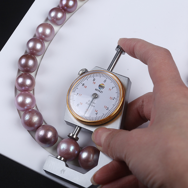 Graduated Natural Purple Color Round Shape Edison Pearl for Making Necklace