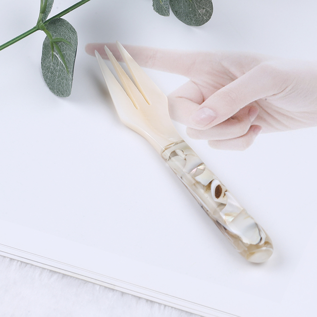 Natural Freshwater Shell Craft Natural Color Fork for Party