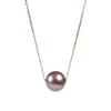 Elegant Edison Pearl Pendant with Silver Plated Gold Chain For Lady Necklace