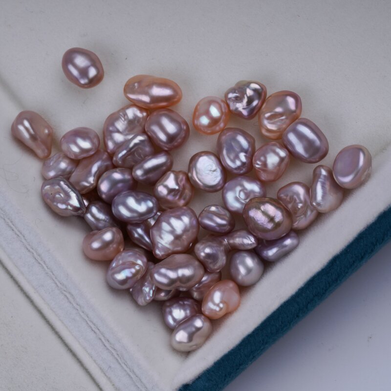 7-9mm 4A grade wholesale purple freshwater keshi baroque natural pearl beads for jewelry making